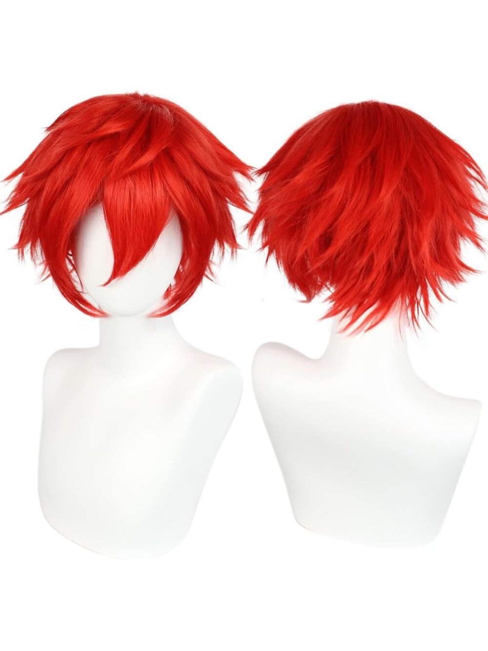 Men's Red Synthetic Fiber Short Blonde Golden Cosplay Modern Wigs
